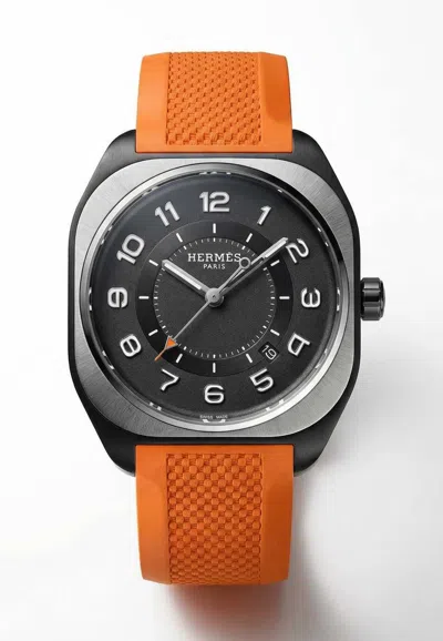 Hermes Extra Large H08 42mm Watch In Pink