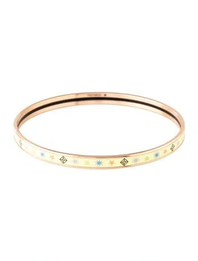 Pre-owned Hermes Extra Narrow Bangle Bracelet, 8.5" In Blue/green/orange