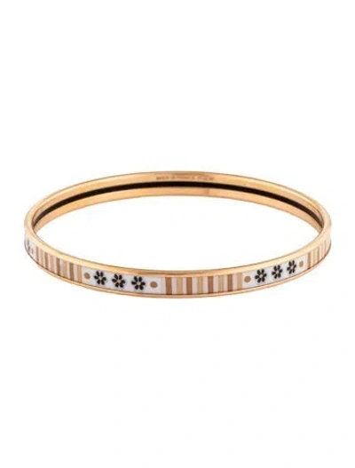 Pre-owned Hermes Extra Narrow Enamel Bangle, 7.25" In Multi