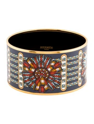 Pre-owned Hermes Extra Wide Bangle, 8.25" In Multi