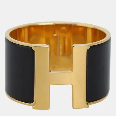 Pre-owned Hermes Extra Wide Clic H Bracelet