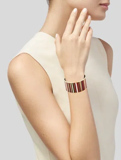 Pre-owned Hermes Extra Wide Enamel Bangle, 7.25"