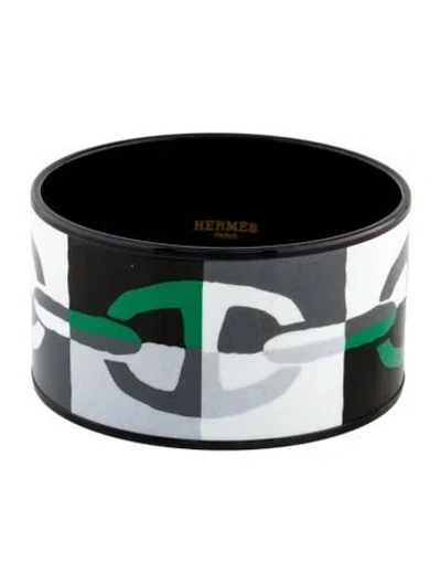 Pre-owned Hermes Extra Wide Pvd Bangle, 7" In Multi