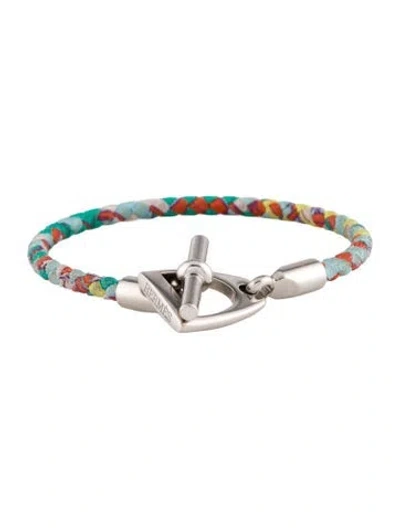 Pre-owned Hermes Fabric Cord Wrap Bracelet In Multi