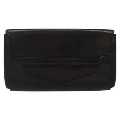 Pre-owned Hermes Hermès Faco Black Leather Wallet  ()