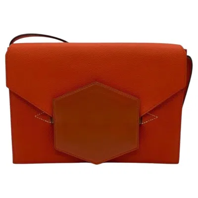 Pre-owned Hermes Faco Orange H Leather Casual Crossbody Bag X Stamp 2016