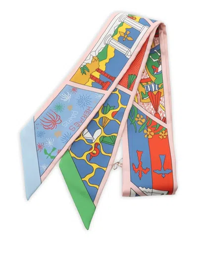 Pre-owned Hermes Factory Suite Scarf In Pink