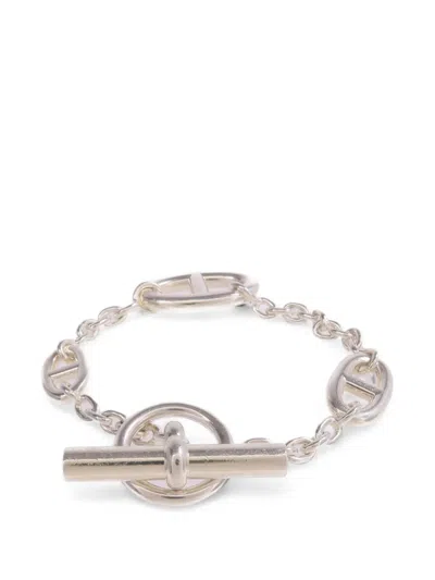 Pre-owned Hermes Farandole Bracelet In Silver