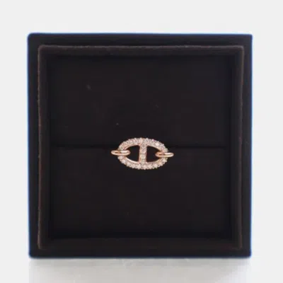 Pre-owned Hermes Farandole Diamond 18k White Gold Ring
