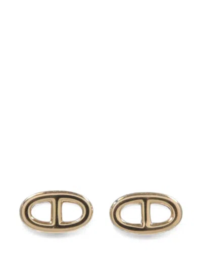 Pre-owned Hermes Farandole Earrings In Gold