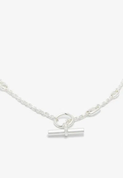 Hermes Farandole Long Necklace 80 In Silver In Purple