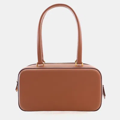 Pre-owned Hermes Faubourg Express Pm Gold Evercolor Calfskin Leather Bag