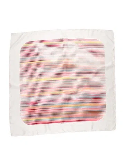 Pre-owned Hermes Faubourg Express Silk Scarf In White