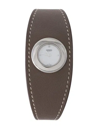 Pre-owned Hermes Faubourg Manchettes Watch In Multi
