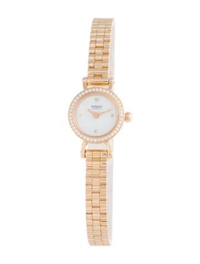 Pre-owned Hermes Faubourg Mini Watch, 16mm In Multicolor