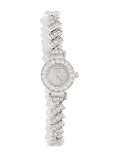 Pre-owned Hermes Faubourg Polka Watch, 15mm In Multi