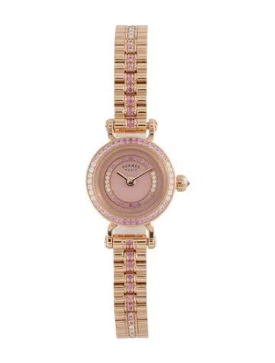Pre-owned Hermes Faubourg Watch, 15mm In Multi