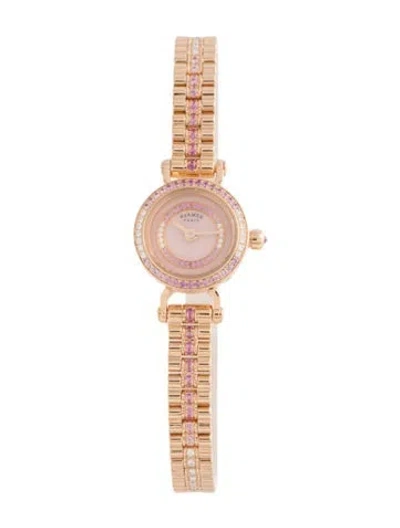 Pre-owned Hermes Faubourg Watch, 16mm In Multicolor