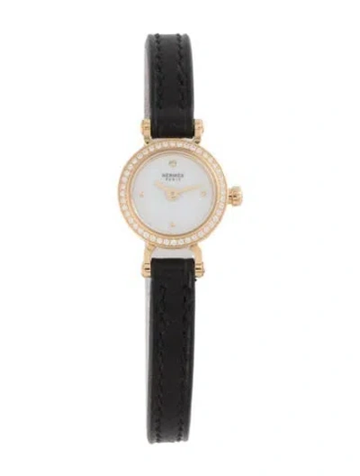 Pre-owned Hermes Faubourg Watch In Multicolor