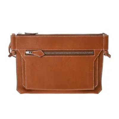 Pre-owned Hermes Fauve Barenia Leather Shoulder Bag ()