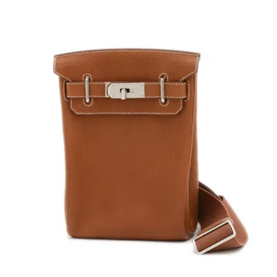 Pre-owned Hermes Fauve Barenia Leather Shoulder Bag Sling Bag ()