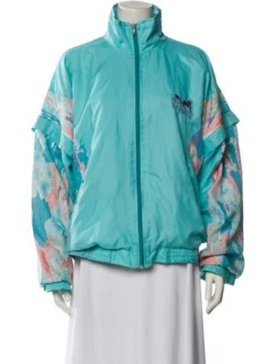 Pre-owned Hermes Faux Fur Jacket In Blue