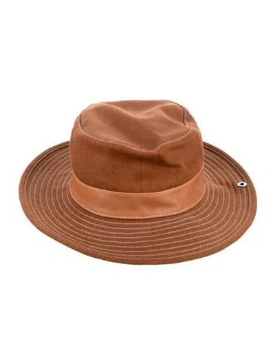 Pre-owned Hermes Fedora In Brown