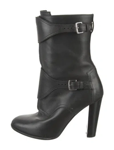Pre-owned Hermes Feeling Leather Boots In Black