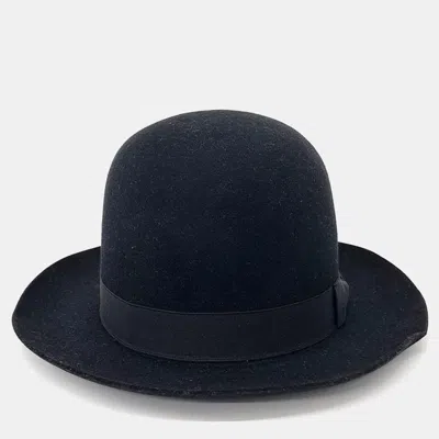 Pre-owned Hermes Felt Black Hat