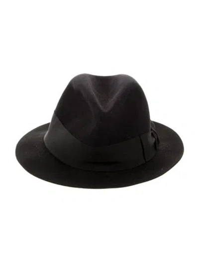Pre-owned Hermes Felt Fedora In Black