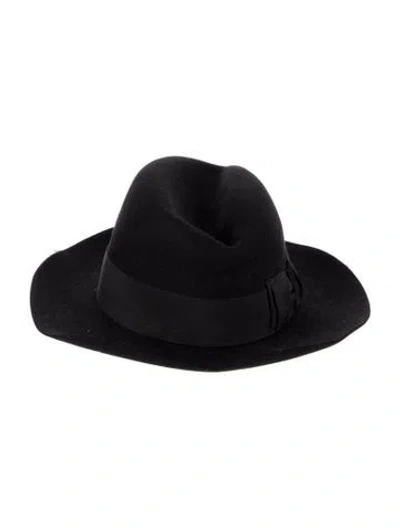 Pre-owned Hermes Felt Fedora In Black