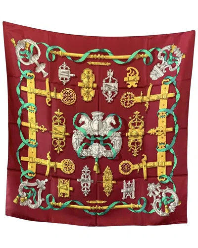 Pre-owned Hermes Hermès Ferronnerie Silk Scarf (authentic Pre-loved)