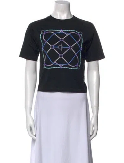 Pre-owned Hermes Figure Artistique Graphic Print T-shirt In Black