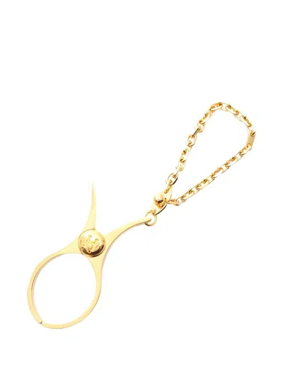 Pre-owned Hermes Filou Glove Clip In Gold