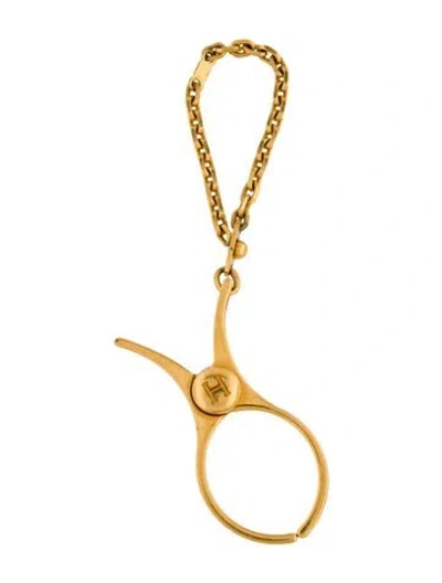 Pre-owned Hermes Filou Glove Clip In Gold