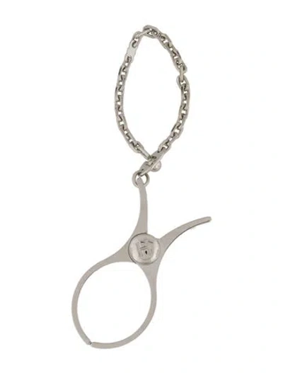 Pre-owned Hermes Filou Glove Clip In Silver