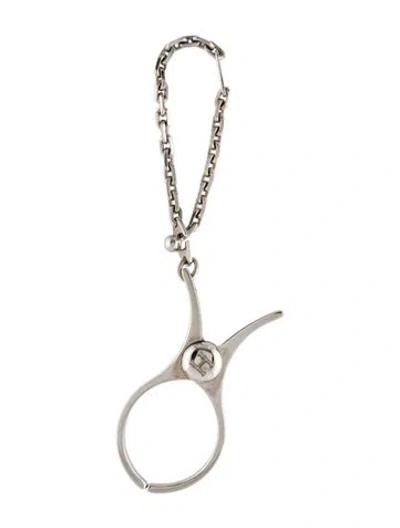 Pre-owned Hermes Filou Glove Clip In Silver