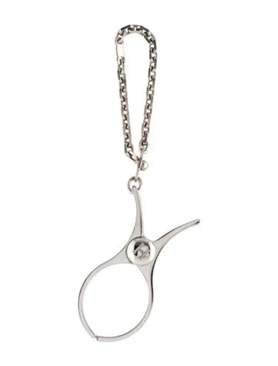 Pre-owned Hermes Filou Glove Clip In Silver