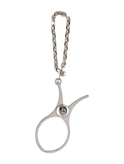 Pre-owned Hermes Filou Glove Clip In Silver