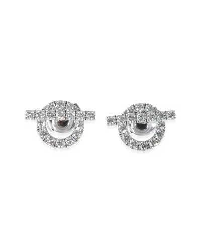 Pre-owned Hermes Hermès Finesse 18k 1.84 Ct. Tw. Diamond Earrings (authentic Pre-loved)
