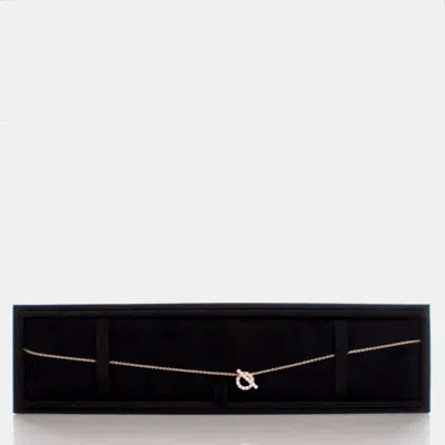 Pre-owned Hermes Finesse 18k Rose Gold Necklace