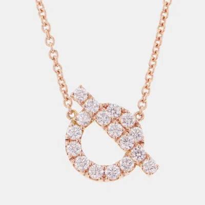 Pre-owned Hermes Finesse Necklace 18k Pink Gold