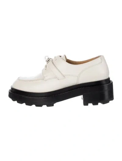 Pre-owned Hermes First Derby Sneakers In White