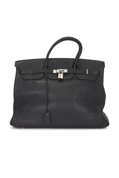 Pre-owned Hermes Fjord Birkin 40 Handbag In Black