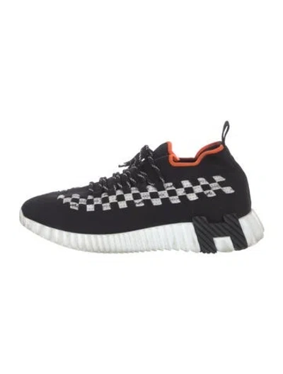 Pre-owned Hermes Flex Athletic Sneakers In Black