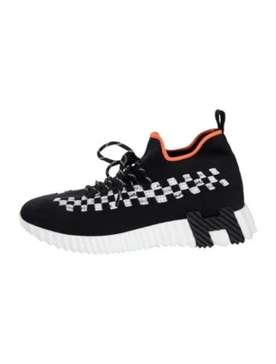 Pre-owned Hermes Flex Chunky Sneakers In Black