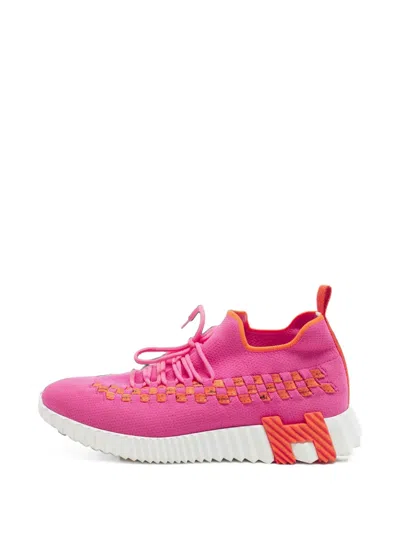Pre-owned Hermes Flex Knit Trainers In Pink