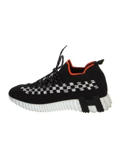 Pre-owned Hermes Flex Sneakers In Black