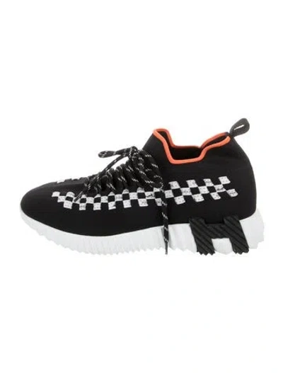 Pre-owned Hermes Flex Sneakers In Black