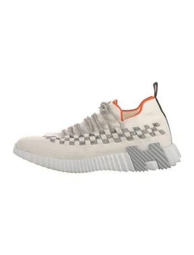 Pre-owned Hermes Flex Sneakers In White